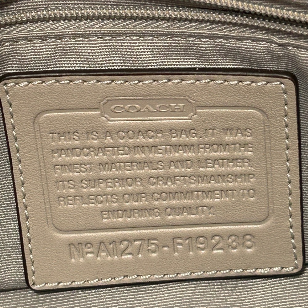 Coach Soho Flap Shoulder Bag Signature C Monogram Canvas Leather Trim F19238 - Picture 11 of 16